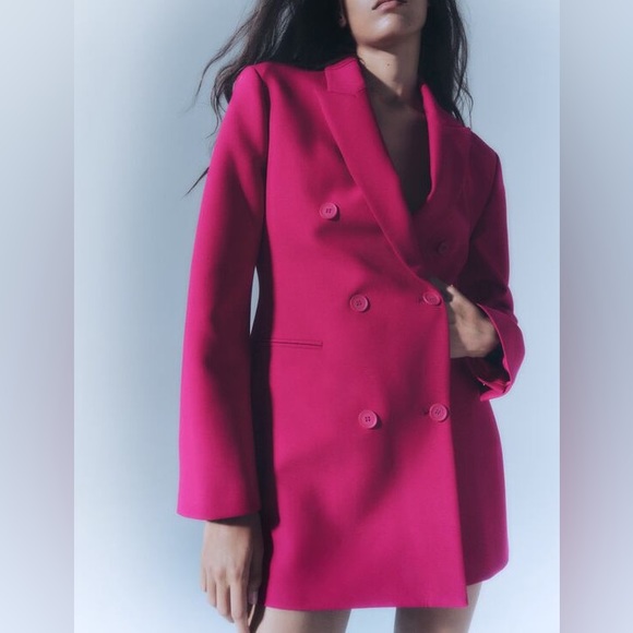 Zara Double BREASTED BLAZER DRESS NWT S - Picture 6 of 16